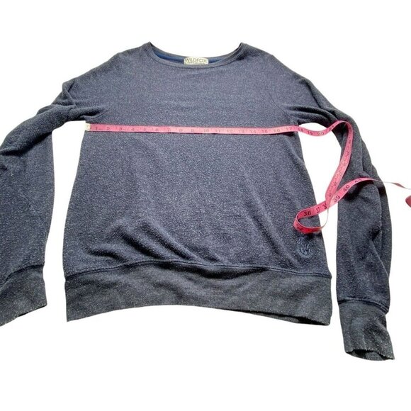 WILDFOX Sweatshirt Long Sleeve Crewneck Pullover Beach Blue XS 77-24 - Picture 4 of 11